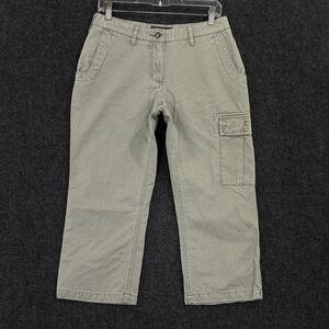 Mountain Khakis Cargo Capri Pants Womens 6 Sage Green Outdoor Utility Pockets